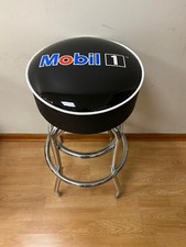 Vintage Mobil1 Bar Stool Counter Shop Motor Oil Brand New In Box. RARE