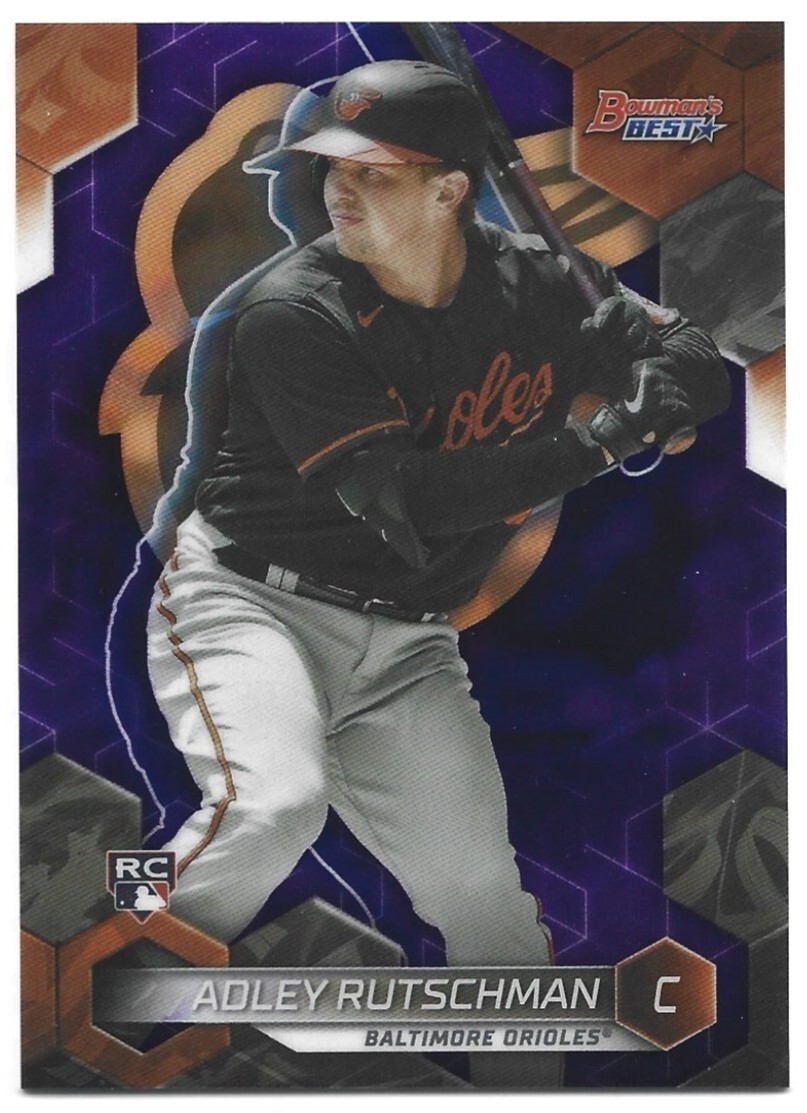 2023 Bowman's Best #57 Adley Rutschman RC Rookie Purple Refractor /250 Orioles