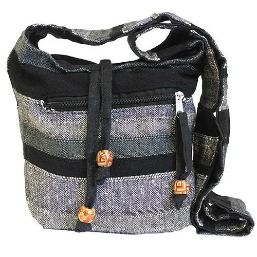 Nepal Sling Travel Bag Women Cross Body Shoulder Cotton Bag Pocket Cotton Woven - Image 3 of 4