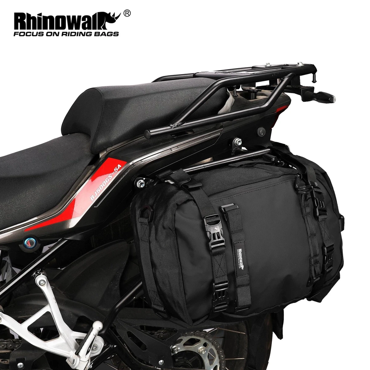 Rhinowalk Motorcycle Rear Bag 30l 20l 10l Motor Side Tail Bag Waterproof  Inner