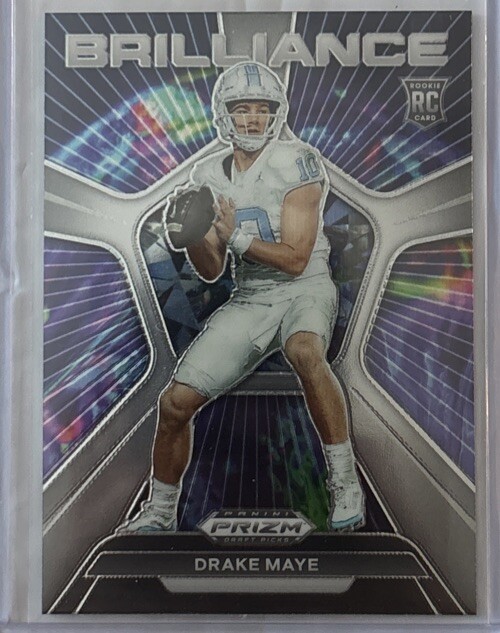 2024 Panini Prizm Draft Picks Drake Maye #BR-DM Brilliance UNC Rookie RC