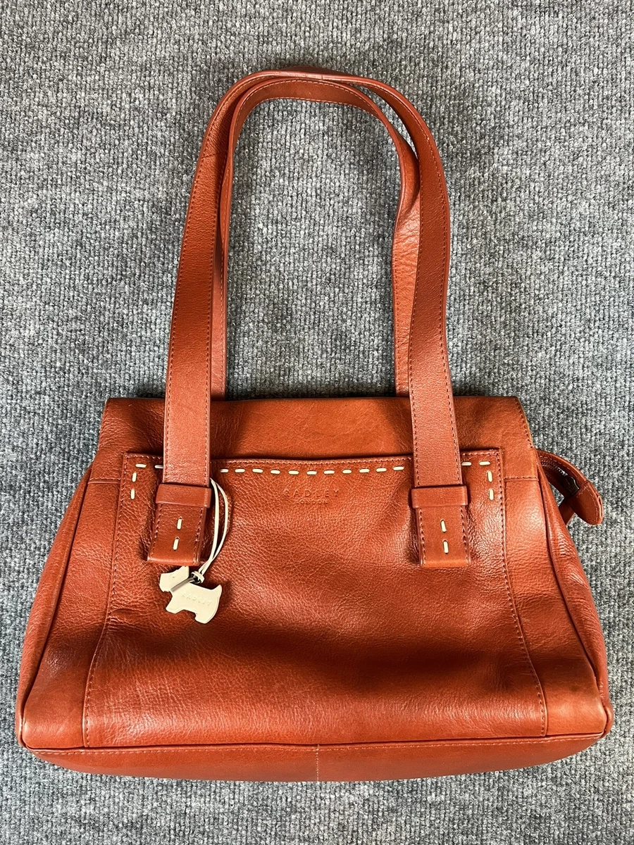 Radley London Villiers Road Leather Shoulder Bag Multiway Purse Orange