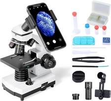 Microscopio con kit de portaobjetos para estu...