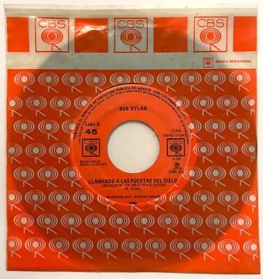 BOB DYLAN Knockin' On Heaven's Door 7  Vinyl Single 1973 MEXICO Title In Spanish