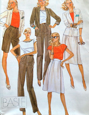 Uncut McCalls 7569 Sew Pattern Basile Suit Blazer Trouser Pants Shorts Skirt 14