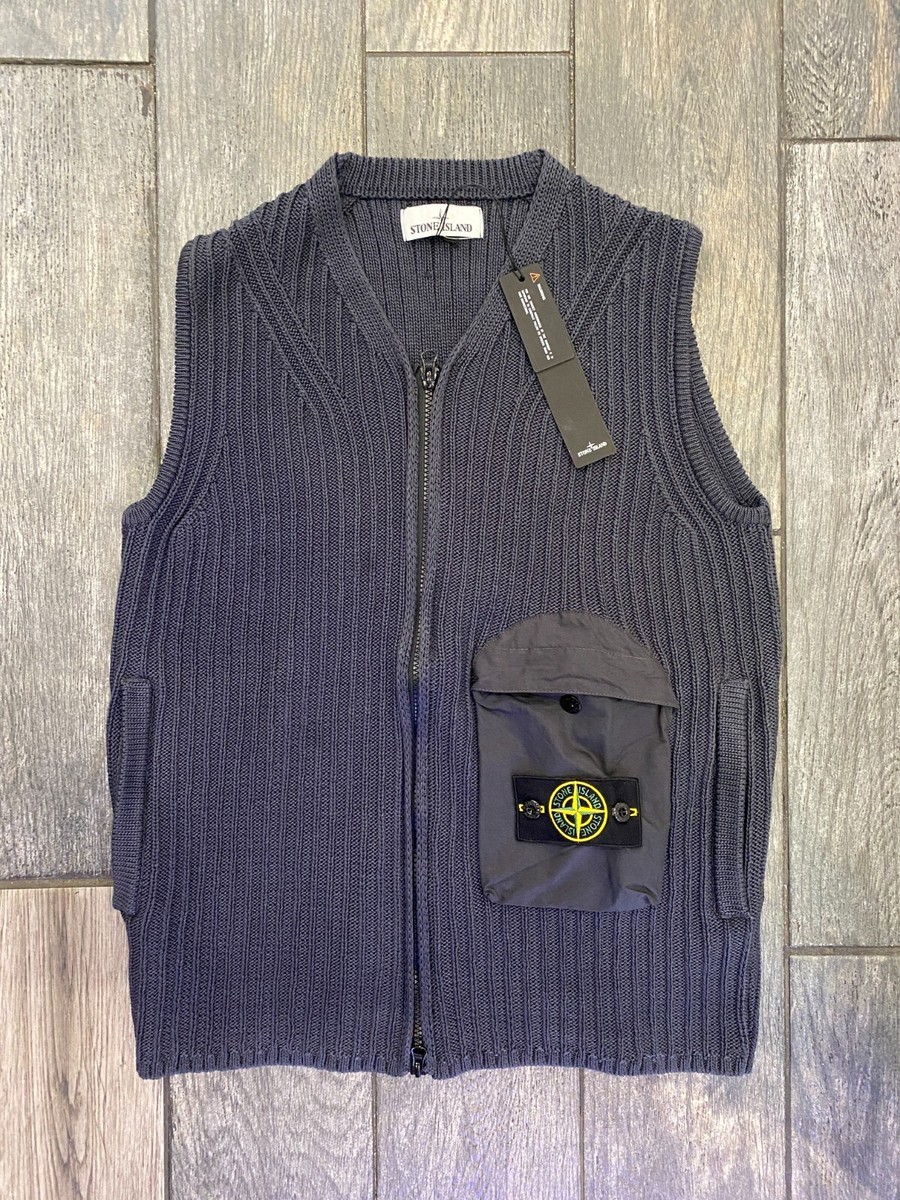 Stone Island 681551501 RARE SHOWROOM KNITTED SWEATER VEST Made