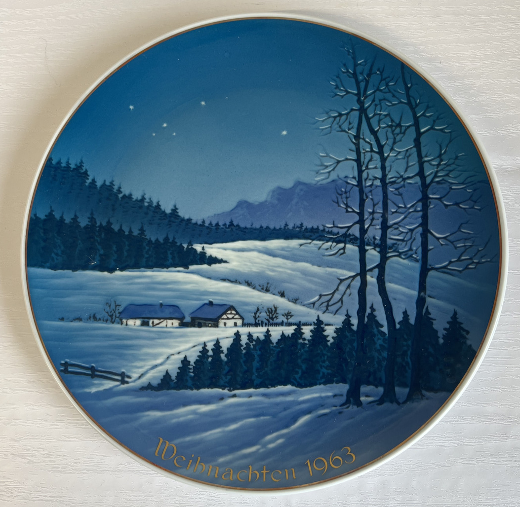 1963 Rosenthal Weihnachten Plate Stille Nacht No Box (LSXFM) 6725 Christmas