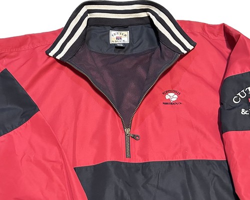 Cutter & Buck Vintage Half Zip Pullover Jacket Poppy Hills Pebble Beach Logo XL - Picture 3 of 5