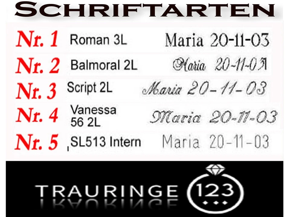 2 Klassische Trauringe , Eheringe mit Stein , Silber 925 , Gravur Gratis J10-1 V - Bild 4 von 4