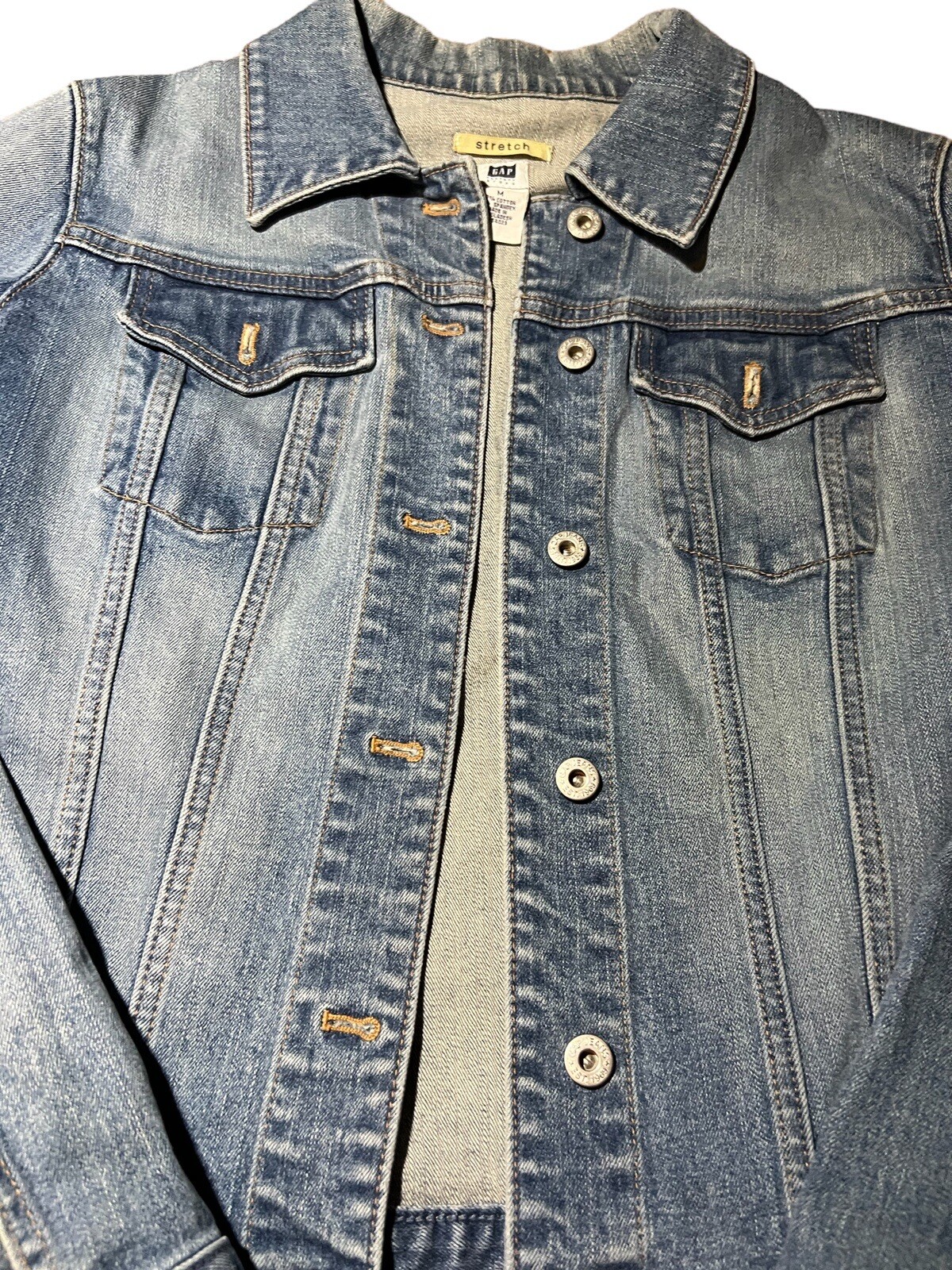 Gap denim stretch  jean button down jacket women’… - image 3