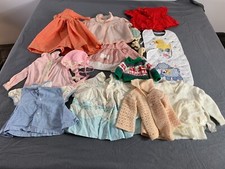 LOT of CUTE 1960 vintage Doll Dresses child/baby Various Sizes Lengths