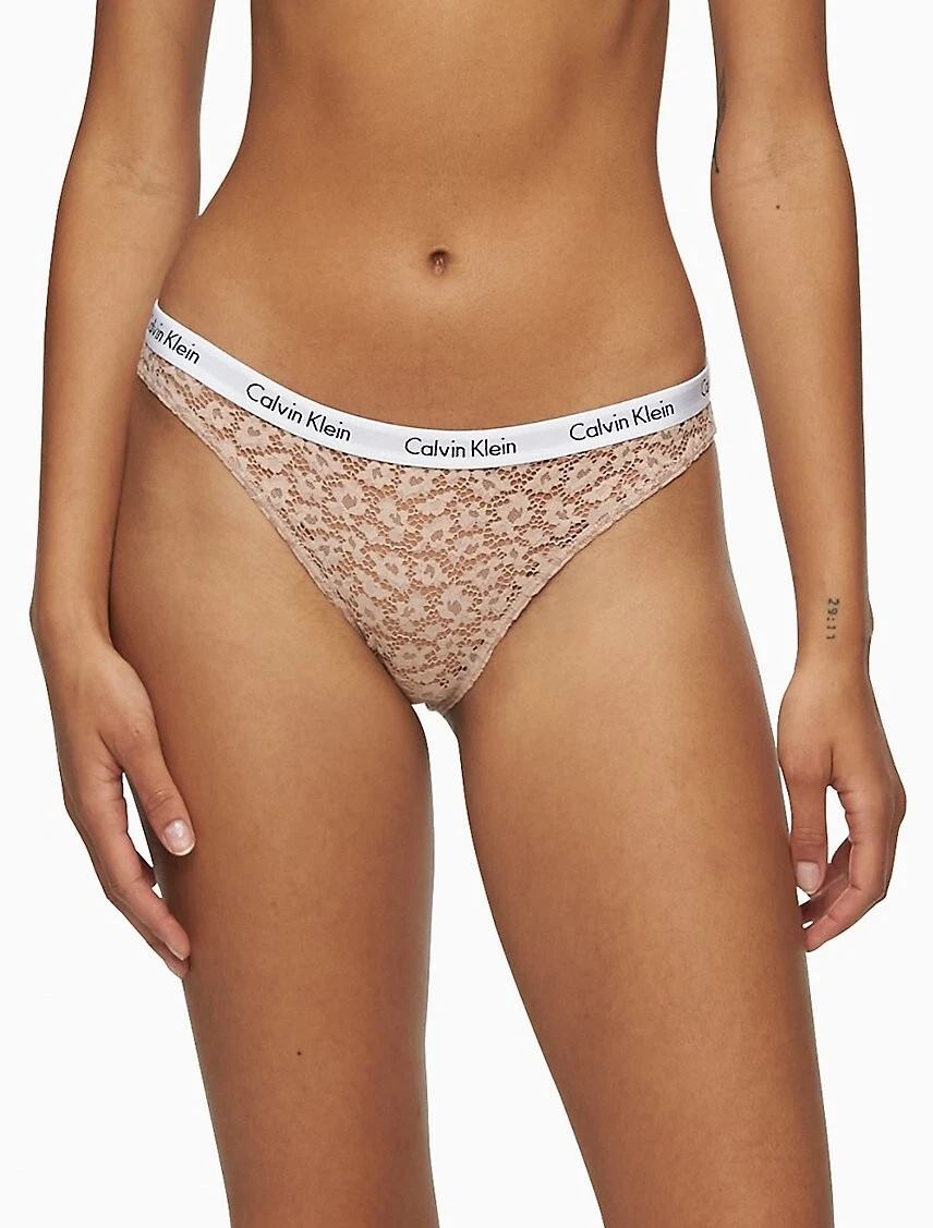 @ Calvin Klein Size (SMALL) CAROUSEL LACE BIKINI BRIEF QD3860-200