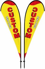 Custom Teardrop Advertising Feather Flag Business Outside Personalized Only Flag