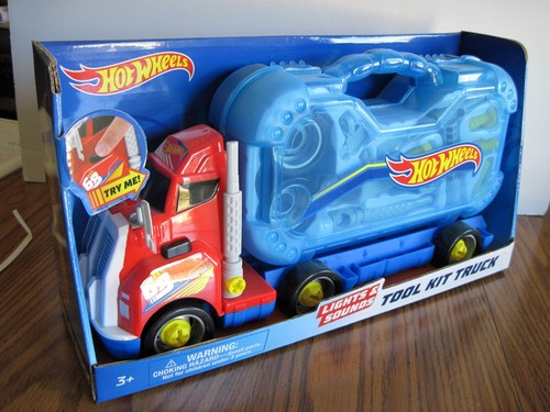 Large 14-inch (35cm) HOT WHEELS TOOL KIT TRUCK Lights & Sounds New in Box - Picture 23 of 24