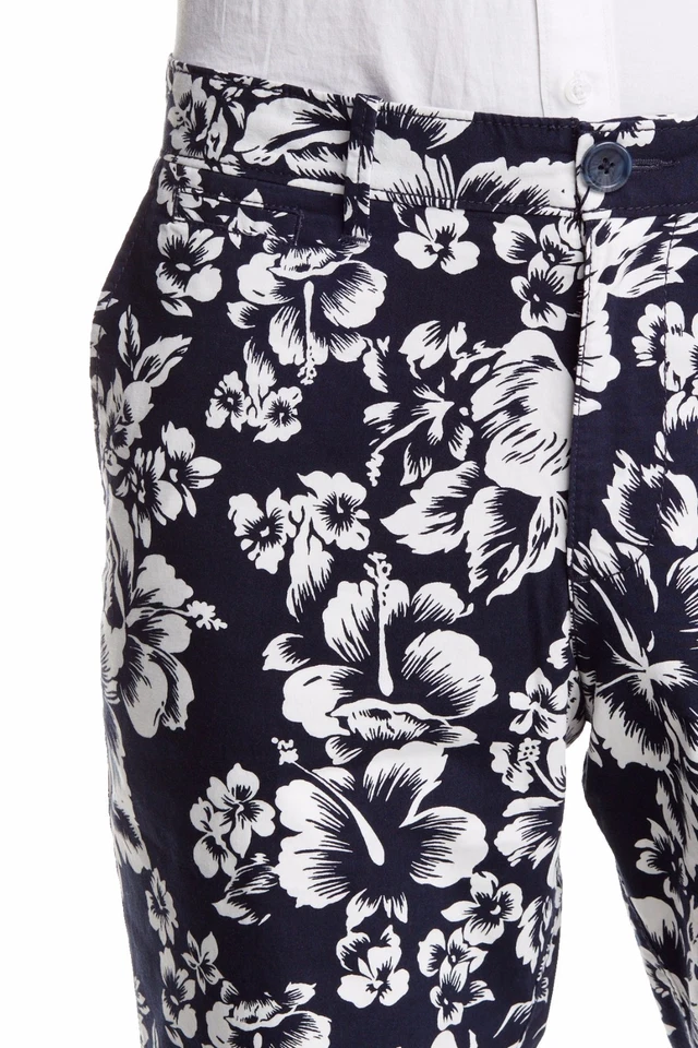 Original Penguin Men's Exploded Hibiscus Short Dark Sapphire Navy White 33 34 36 - Image 4 of 4