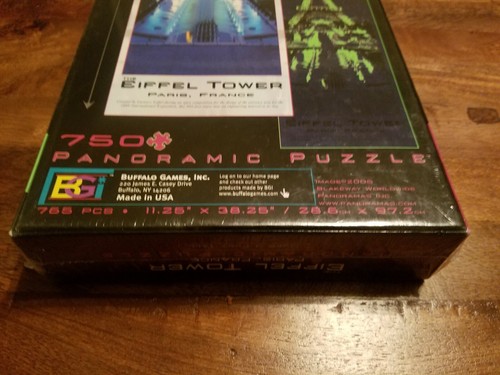 Buffalo Games:The Eiffel Tower Glow In the Dark Panoramic 750 Piece Puzzle (New) - Picture 9 of 12