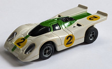 1973 PORSCHE 917 FLAMETHROWER 2 GREEN AND WHITE SLOT CAR RACE CAR VINTAGE