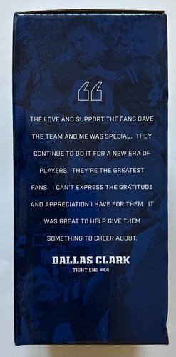Indianapolis Colts Dallas Clark #44 2024 Ring of Honor Bobblehead Figurine New - Picture 13 of 14