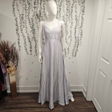 NWOT Show Me Your Mumu Faith Maxi Dress XS Blue Satin