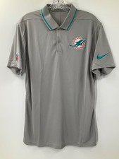 CAMISA POLO NIKE DRI FIT ENTRENADORES GRIS EMITIDA POR EL EQUIPO DE LOS DELFINES DE LOS MIAMI TOTALMENTE NUEVA