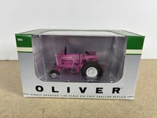 Oliver 1755 Wide Front Pink Tractor 1/64 Scale By SpecCast SCT714