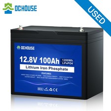 12v 100ah Lifepo4 Lithium Battery Bms Deep Cycle For Rv Marineslightly Used