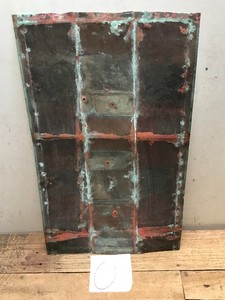 Sheet Copper 18" x 11" Natural Patina Colors Verdigris gauge 24 (O)