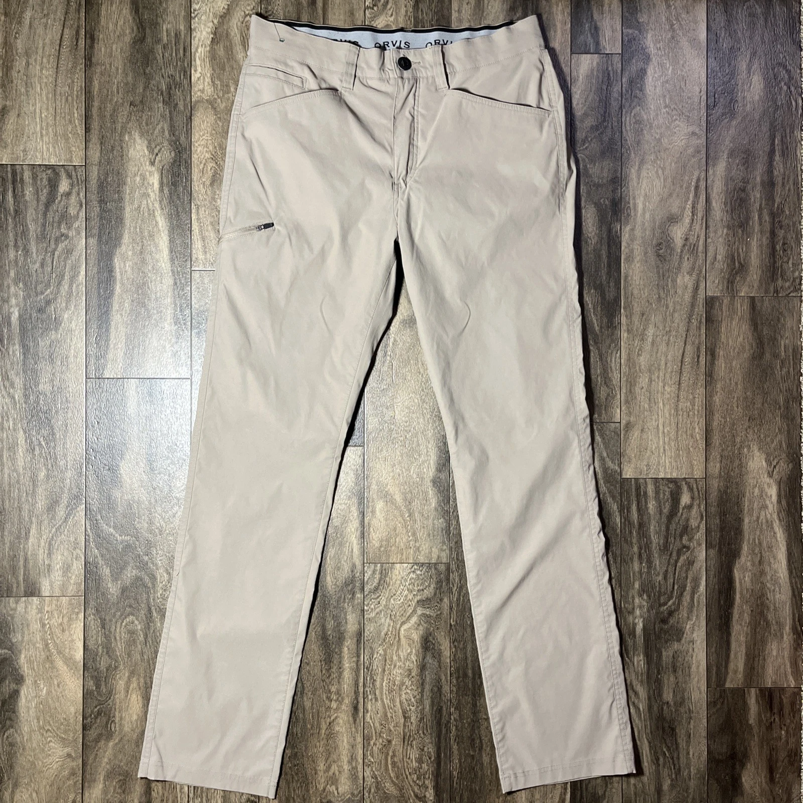 Orvis 5 Pocket Tech Pants Men's Size 34x34 Brown Stretch Nylon Performance EUC
Opens in a new window