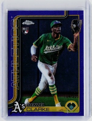 DENZEL CLARKE 2025 TOPPS CHROME UPDATE PURPLE RC /250 Athletics Q0524