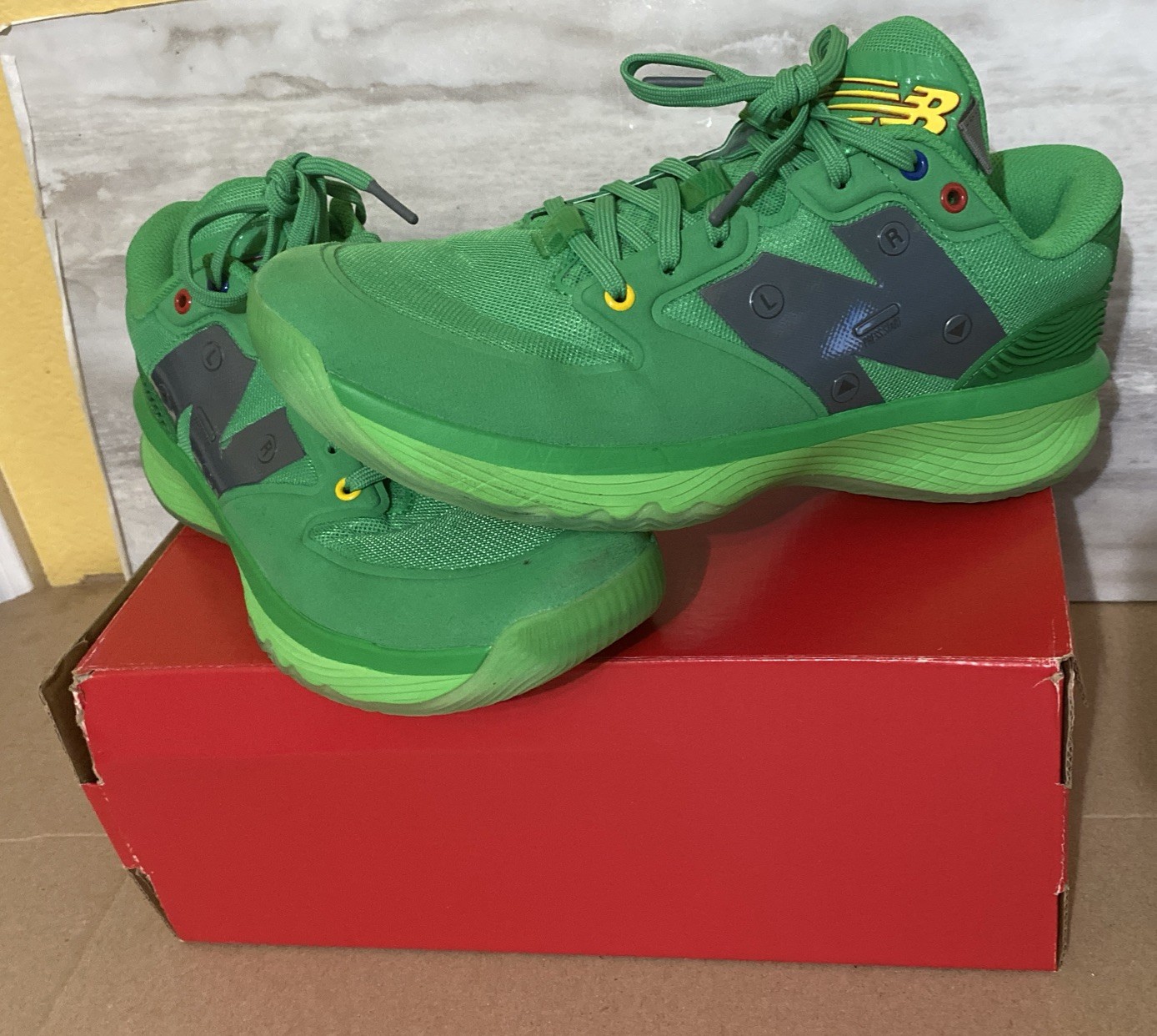 SAOLA Scarpe da basket uomo New Balance Hesi LOW verde suola ghiacciata BBHSLR1 taglia 9 uomo
