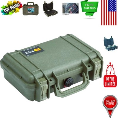 1170 Waterproof Case with Foam - Crushproof & Dustproof Protection in OD Green