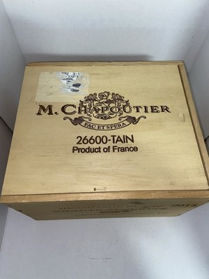 M. Chapoutier Wooden Wine Crate Box Hermitage Blanc Chante Alouette France