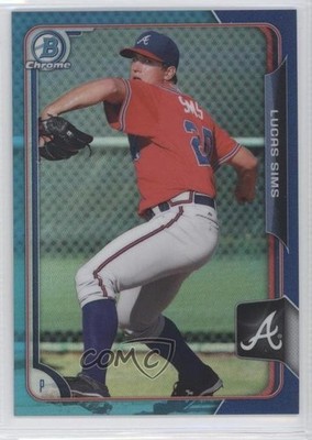 2015 Bowman Draft Chrome Blue Refractor 113/150 Lucas Sims #120 4g7