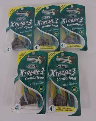 Schick XTREME 3 Comfort PLUS Xtra-Smooth Lot 5 Packages 4 Shavers Each Brand-NEW