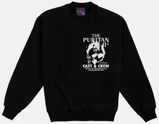 A24 x ONLINE CERAMICS Black MaXXXine PURITAN Cast & Crew-Neck Sweatshirt Swag S