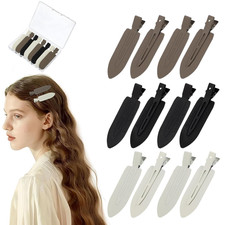 12 Pcs No Crease No Bend Hair Clips for Women Girls Makeup Styling 2.8 In Brow