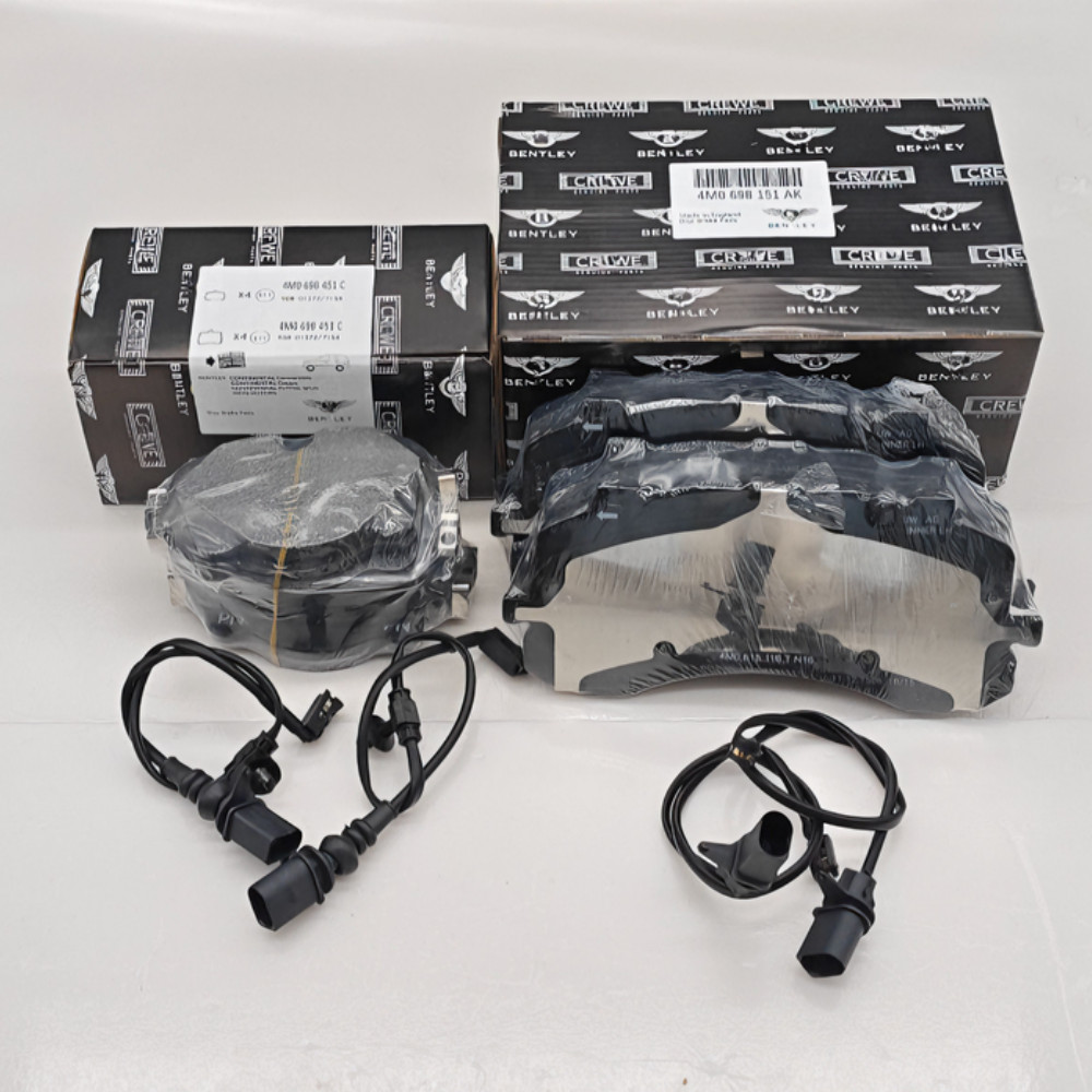 Bentley Bentayga Front & Rear Brake Pads &Sensors Set OEM 4M0698451C 4M0698151AK