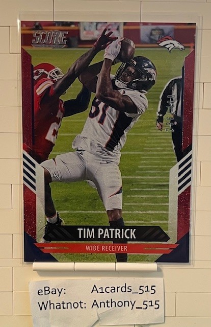 Tim Patrick - 2021 Score #220 - Red Shimmer 236/460 - Denver Broncos