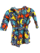 Pokemon Kids Pajama Soft Plush Robe Size 4T with Hood