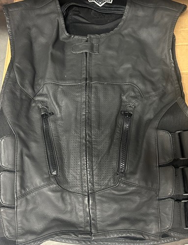 Icon Regular Leather Protective Vest Size Large/XL Large  - Picture 2 of 5