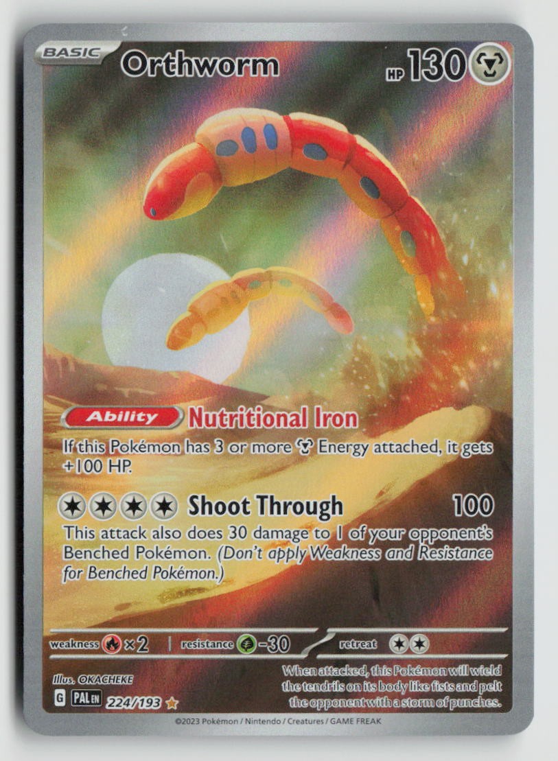 Orthworm 224/193 Pokemon SV02: Paldea Evolved Illustration Rare NM