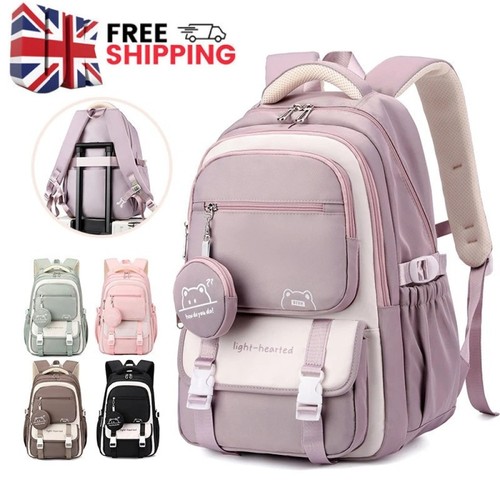 Girls School Bag Waterproof Backpack Teenagers Childrens Kids Travel Knapsack