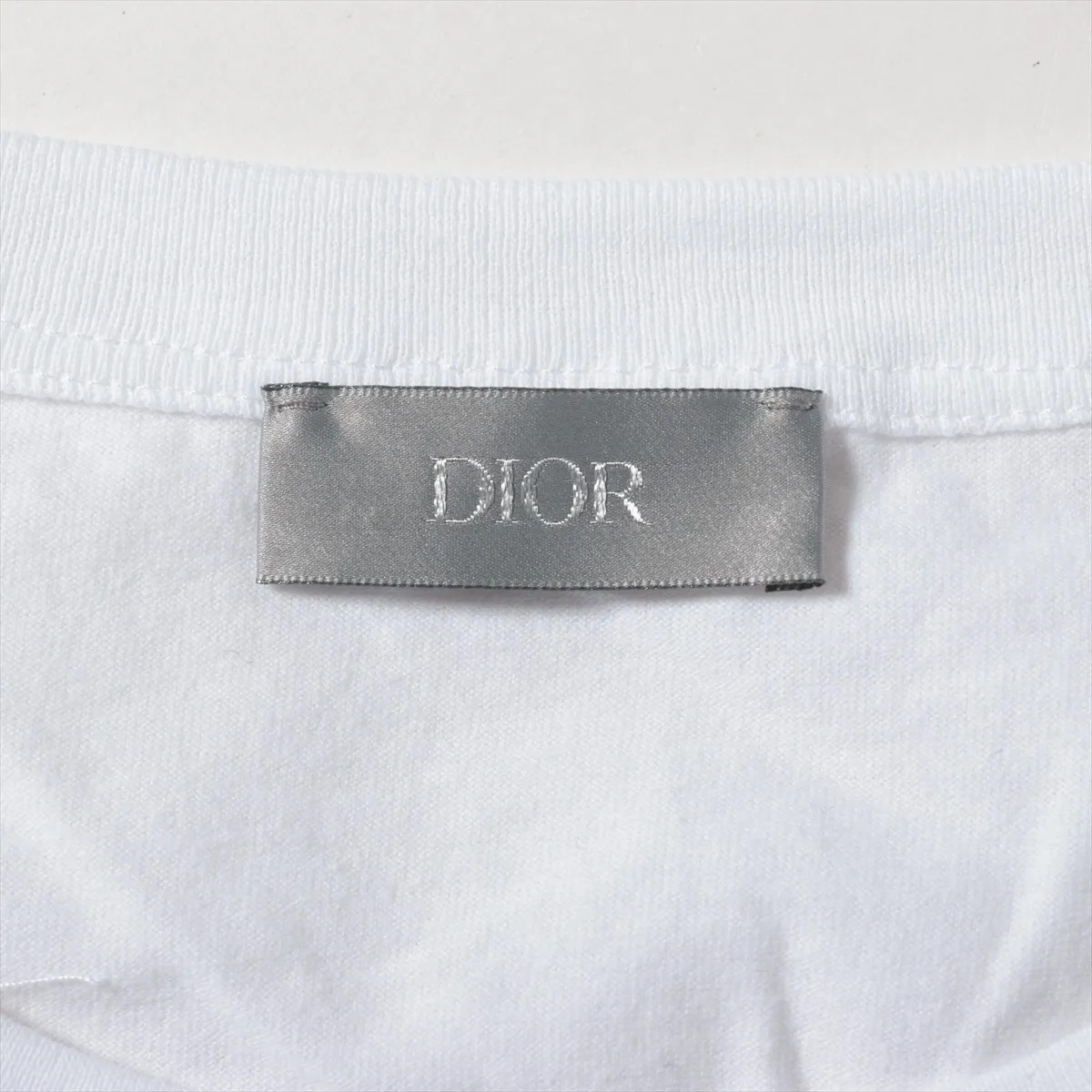 Dior 26SS Cotton T-shirt L Men's White  613J668A0677 Ribbon thumbnail 5