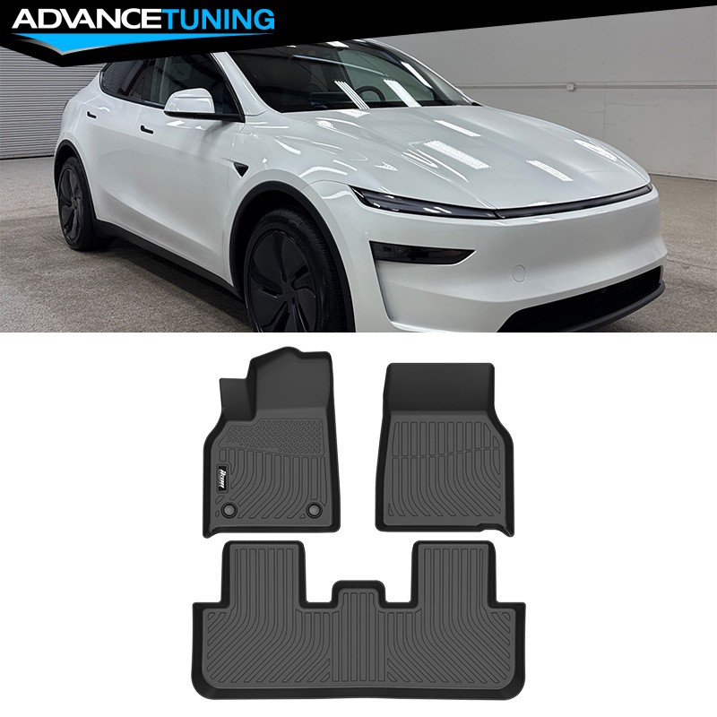 For 26 Tesla Model Y Juniper 5/7 Seat TPE All Weather 3D Floor Mats Cargo Liner