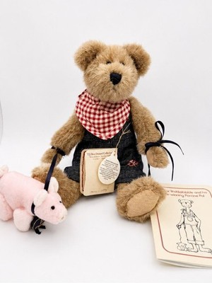Vintage Boyds Bears Plush Bear with Pig  1st Prize  Plush Set w/ Tags & Booklet