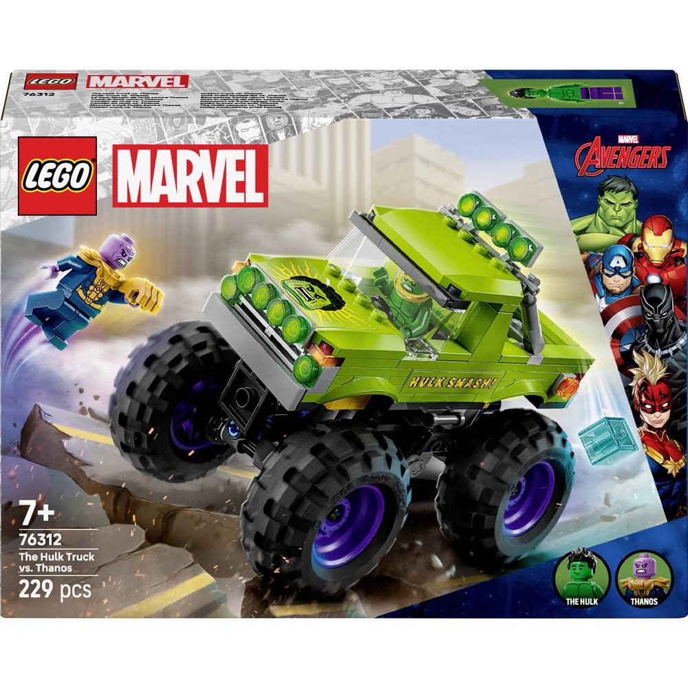 LEGO 76312 Camion Hulk contre Thanos pour canaliser l'imagination des enfants fans des Avengers