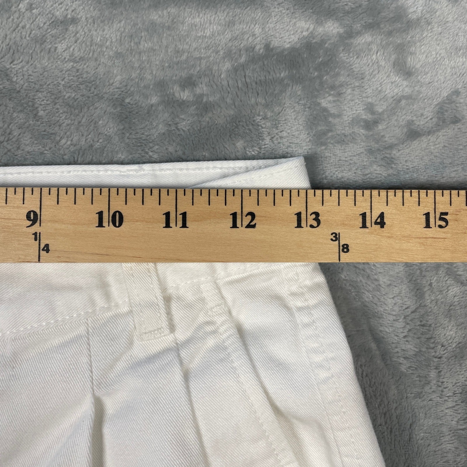 VTG Calvin Klein Jeans Khakis Womens White Pleated Chinos Relaxed Fit Pants Sz 8 thumbnail 13