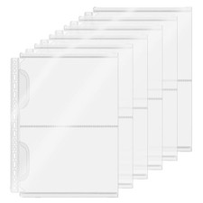 A4 Sheet Protectors 21 Hole 2 Pockets Binder Sleeves with A4 Size 2-Pocket