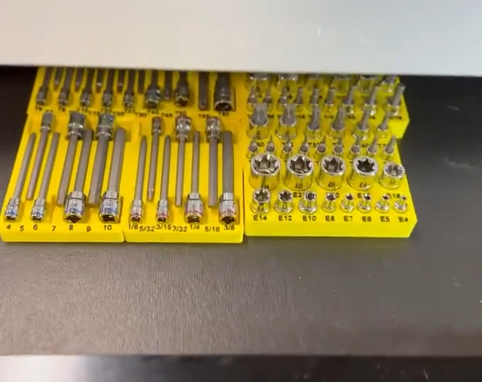 K☆K。。。★★③ Quinn Master Bit Socket Organizer – Fits Harbor Freight 87pc Set