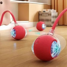 Smart Rechargeable Dog-Cat Toy Ball with Tail - Interactive Rolling Mouse